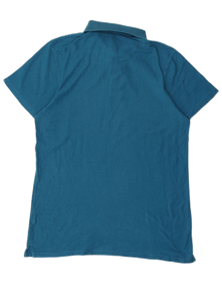 Tricou polo pentru bărbați Mountain Warehouse, bumbac cu dungi albastre medii