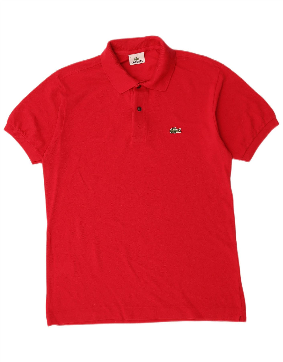 Tricou polo Lacoste pentru bărbați, mărimea 4, bumbac roșu mediu