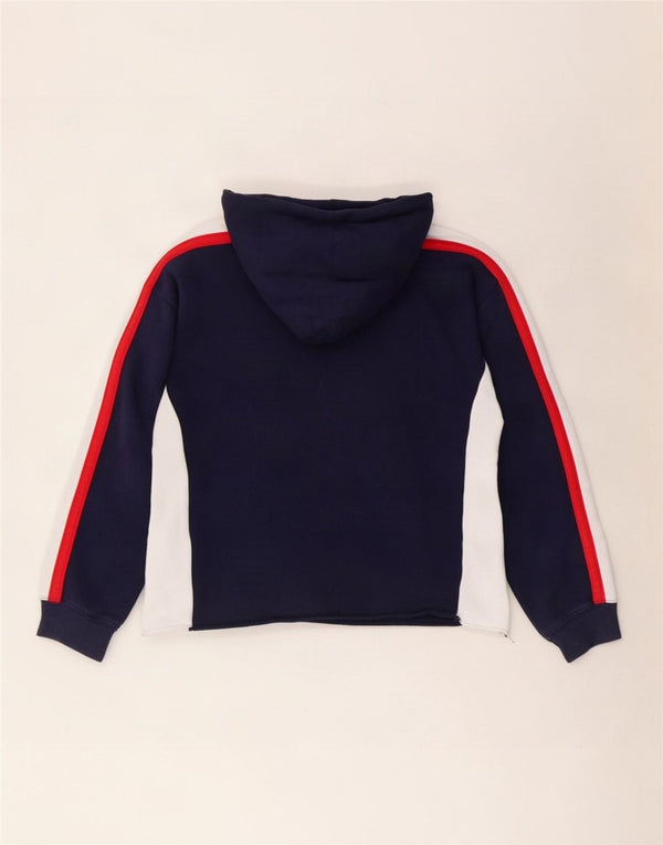 Jumper Levi's Crop Hoodie pentru femei UK 14 Medium Bluemarin Colorblock Bumbac