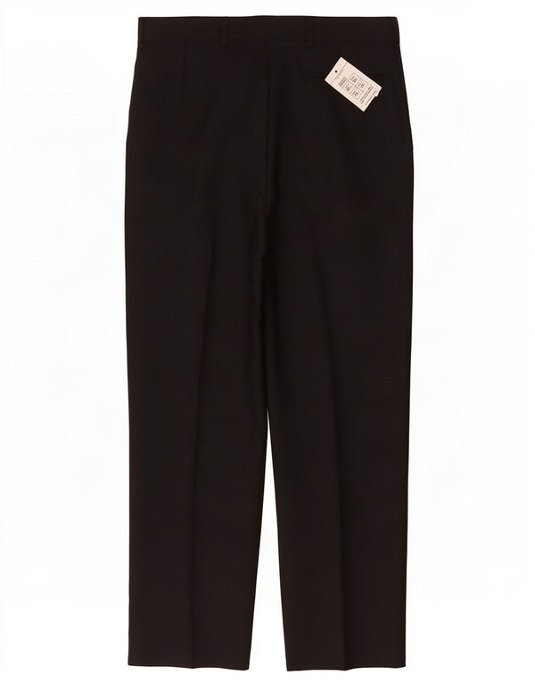 Pantaloni de costum drepți pentru bărbați Marks & Spencer L32 L29 bleumarin cu dungi