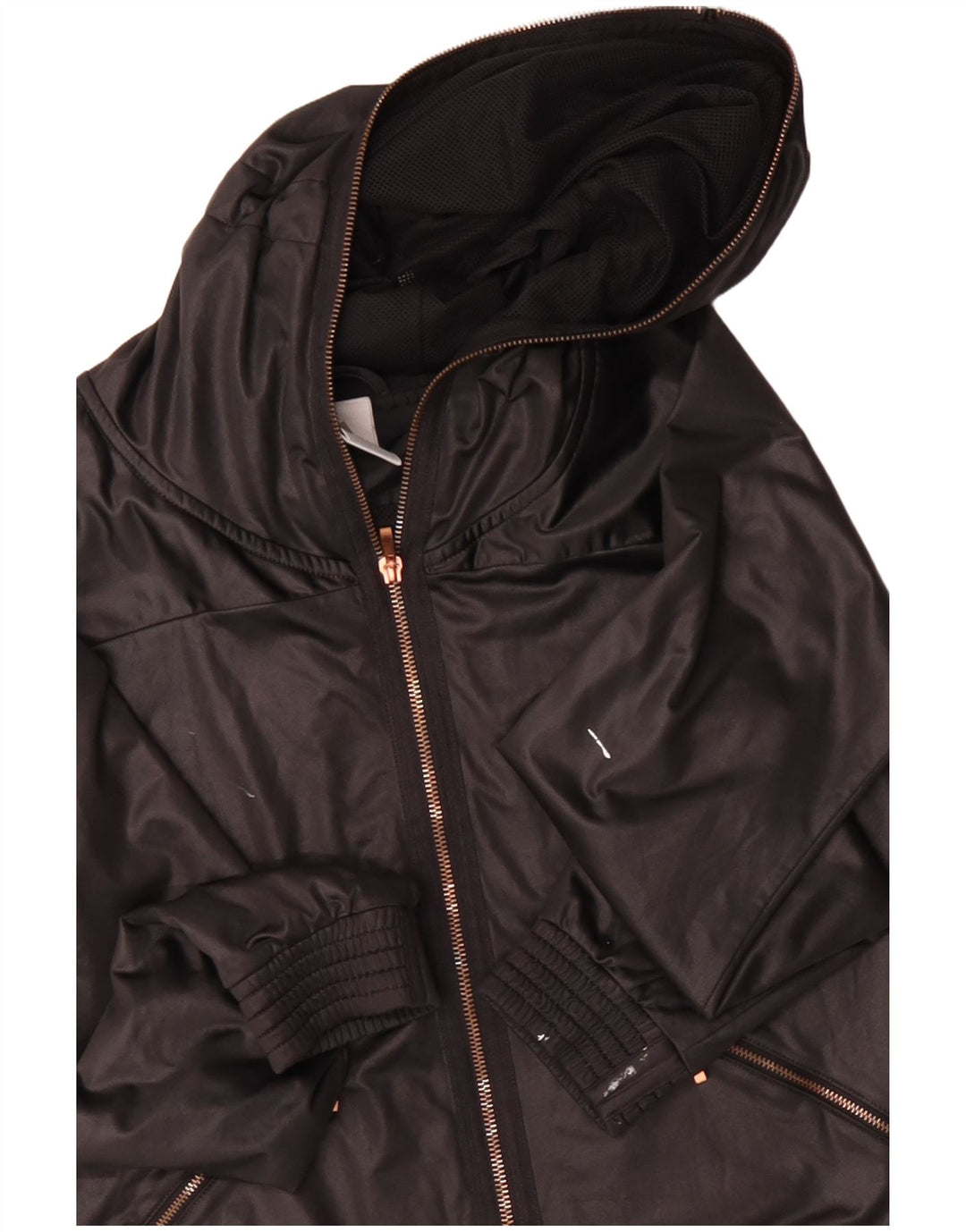 Jachetă de ploaie cu glugă ADIDAS UK 10 Poliester negru mic