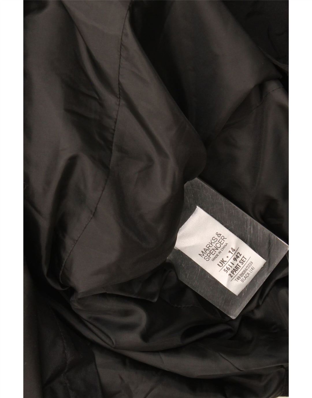Trench pentru femei Marks & Spencer UK 14 Poliester negru mare