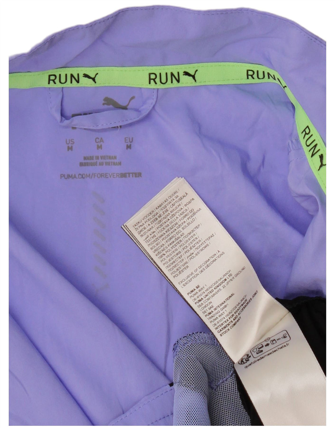Jachetă de trening PUMA pentru femei UK 14 Poliester color bloc de culoare violet mediu