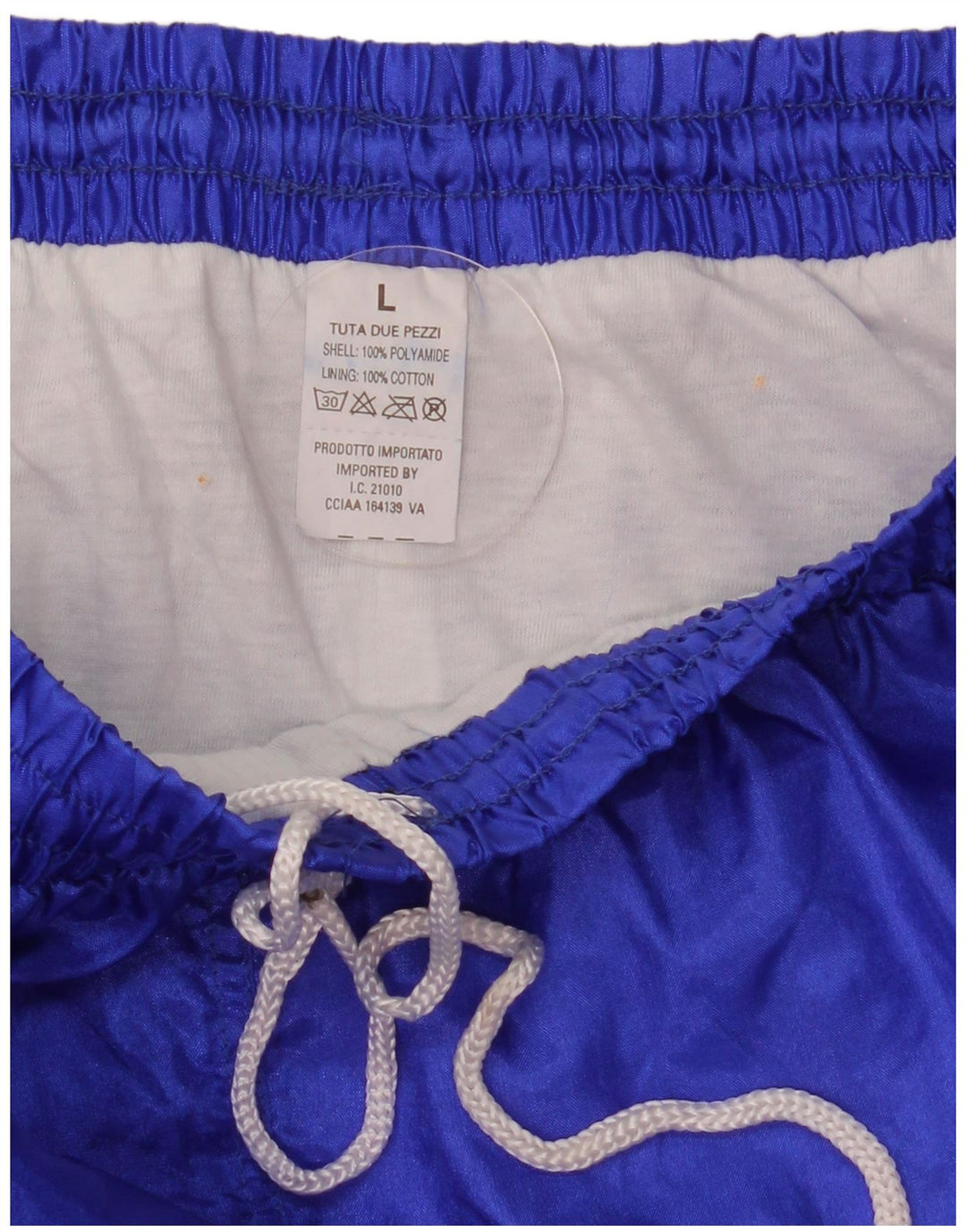 Pantaloni de trening pentru bărbați vintage Joggeri mari, albastru, poliamidă color bloc