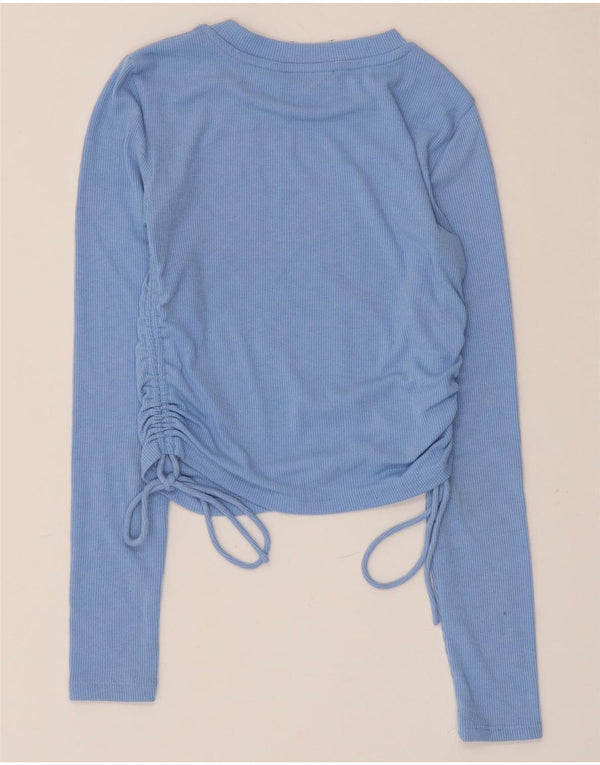 Crop Top pentru femei Zara cu mânecă lungă UK 8 Small Blue