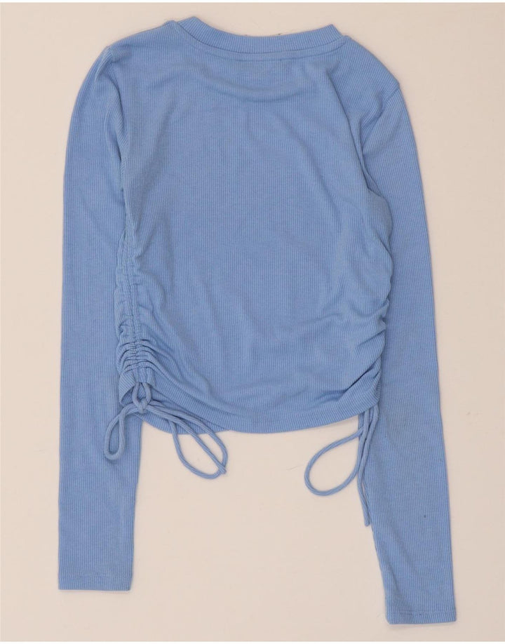 Crop Top pentru femei Zara cu mânecă lungă UK 8 Small Blue