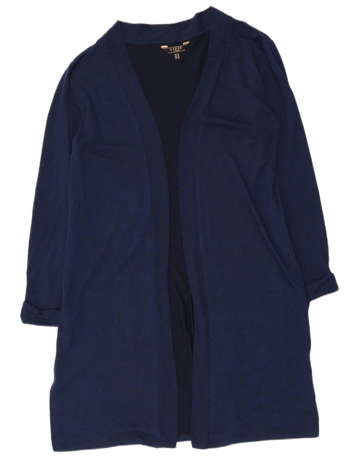 Lipsy Womens Longline Cardigan Top Marea Britanie 14 Poliester mare bleumarin