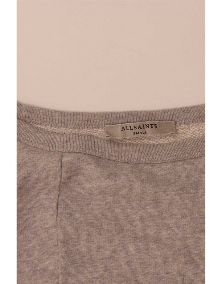 Hanorac supradimensionat pentru femei All Saints Pulover UK 10 Bumbac gri mic