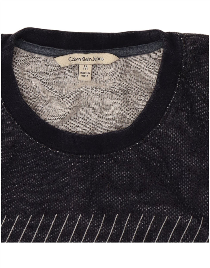 Hanorac grafic pentru bărbați Calvin Klein Jeans Pulover mediu bleumarin