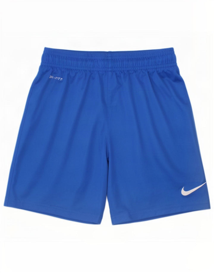 Pantaloni scurți sport Nike Dri Fit pentru băieți 10-11 ani Poliester albastru mediu