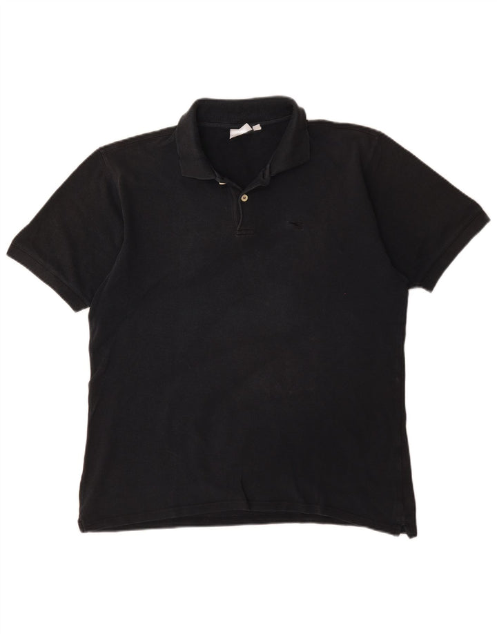 Tricou polo pentru bărbați Diadora, bumbac mediu negru