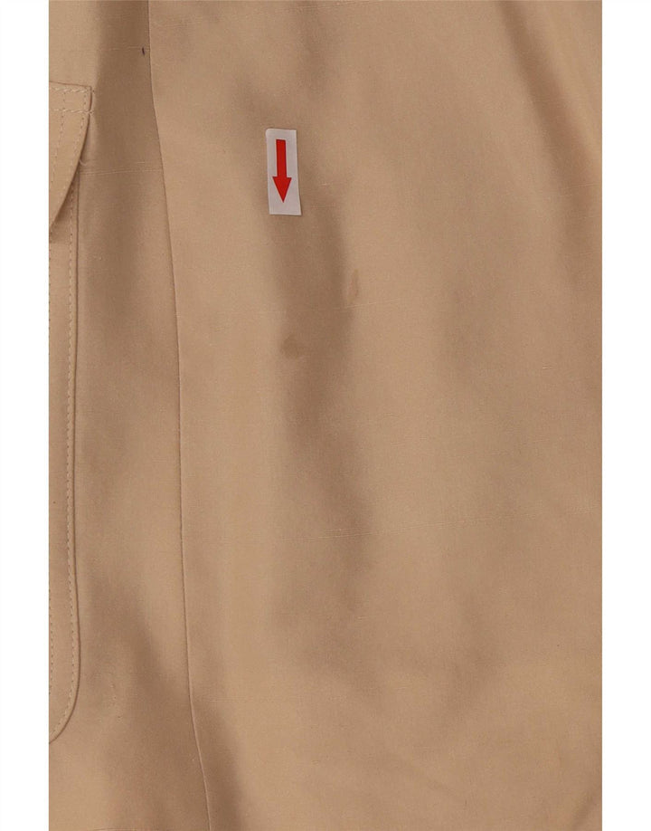 Jachetă Blazer Femei Max Mara cu 2 nasturi UK 12 Medium Bej Mătase