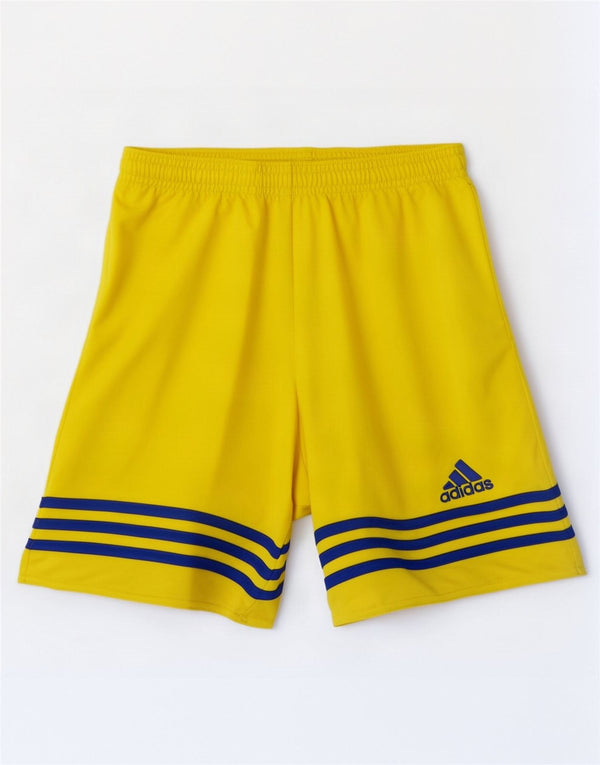 Pantaloni scurți sport adidas Climalite pentru bărbați, poliester galben mic