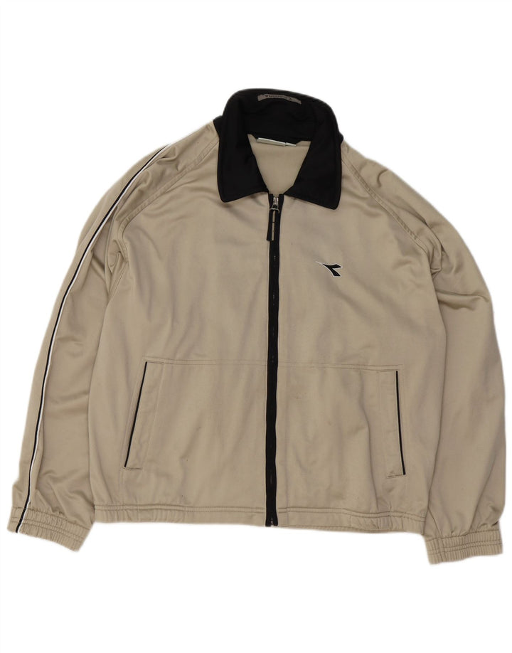 Diadora Mens Loose Fit Trening Top Jacket UK 38 Poliester verde mediu