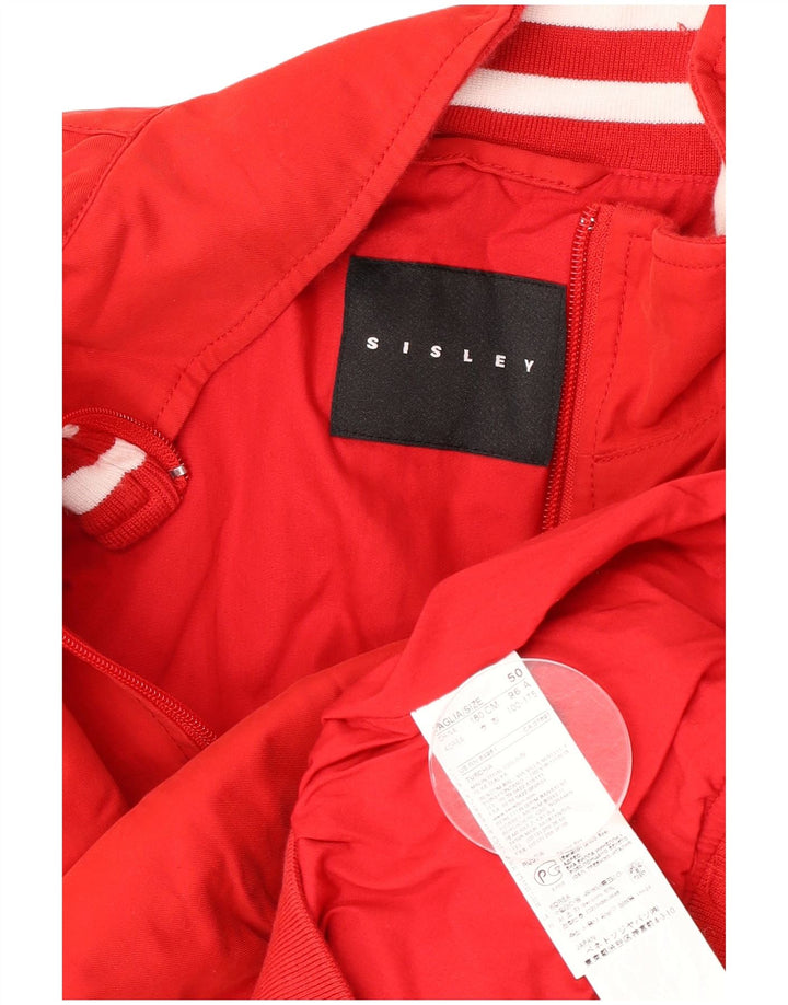 Jachetă bomber Sisley pentru femei IT 50 XL bumbac roșu