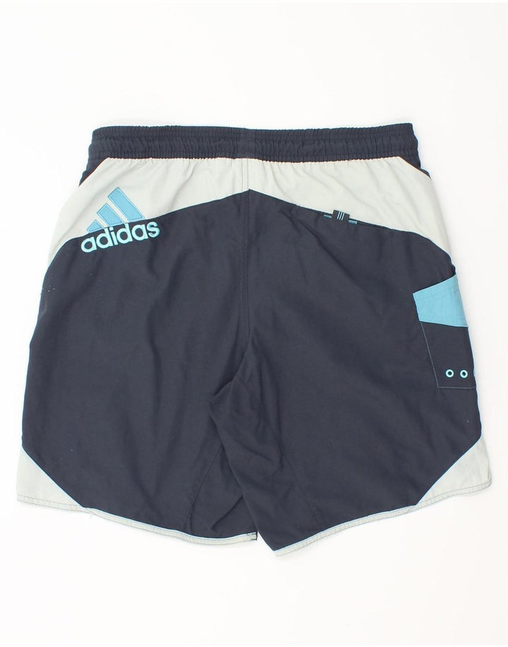 Pantaloni scurți de înot Adidas pentru bărbați, mici, bleumarin, poliamidă color bloc