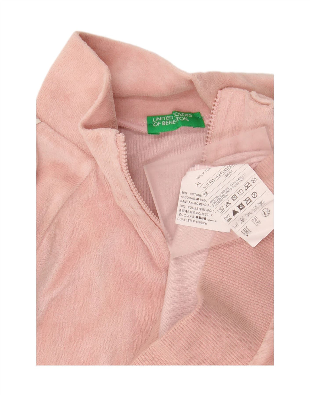 Jachetă de trening pentru fete BENETTON 10-11 ani XL roz colorblock