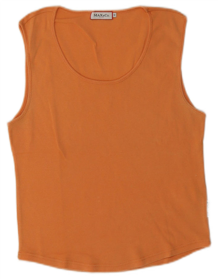 Max & Co. Vestă crop Top pentru femei UK 12 Bumbac portocaliu mediu