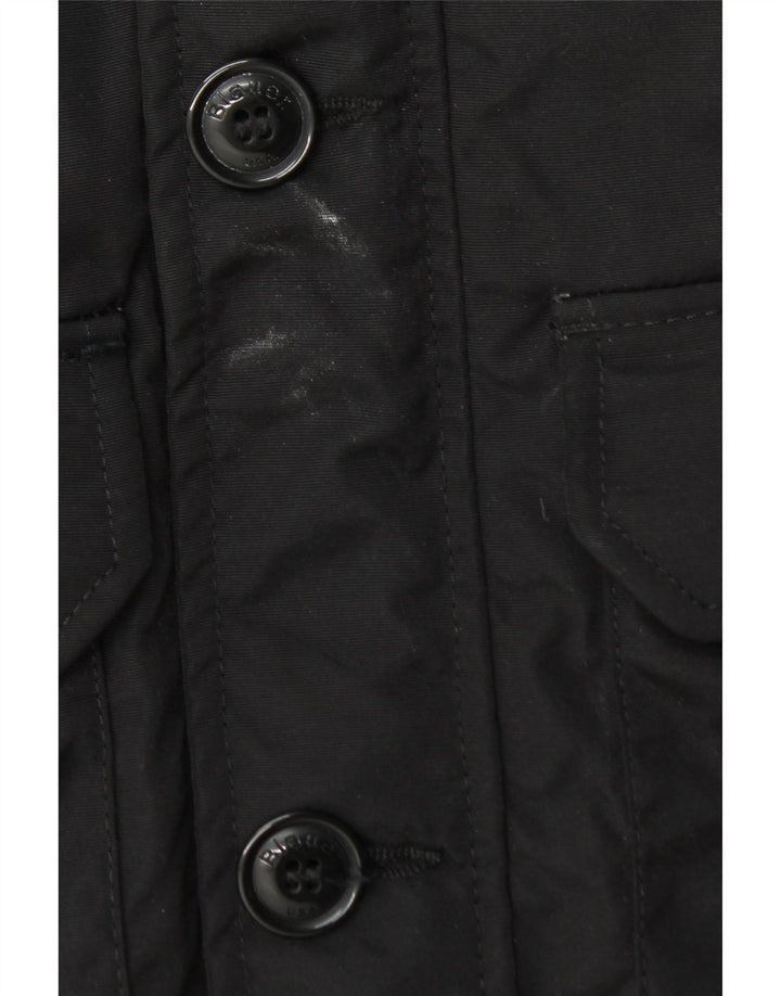Jachetă militară căptușită pentru bărbați Blauer UK 40, mare, negru, nailon