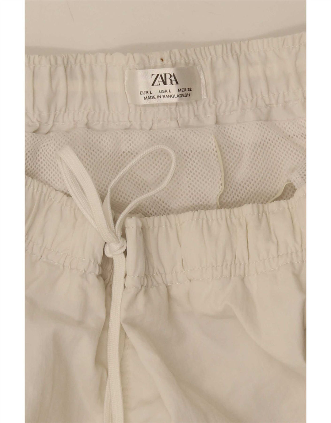 Pantaloni scurți de înot pentru bărbați Zara, mari, alb, din poliester