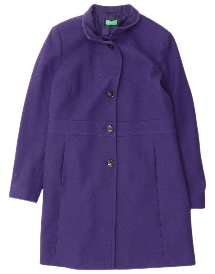 Pardesiu pentru femei Benetton UK 14 mare lână violet