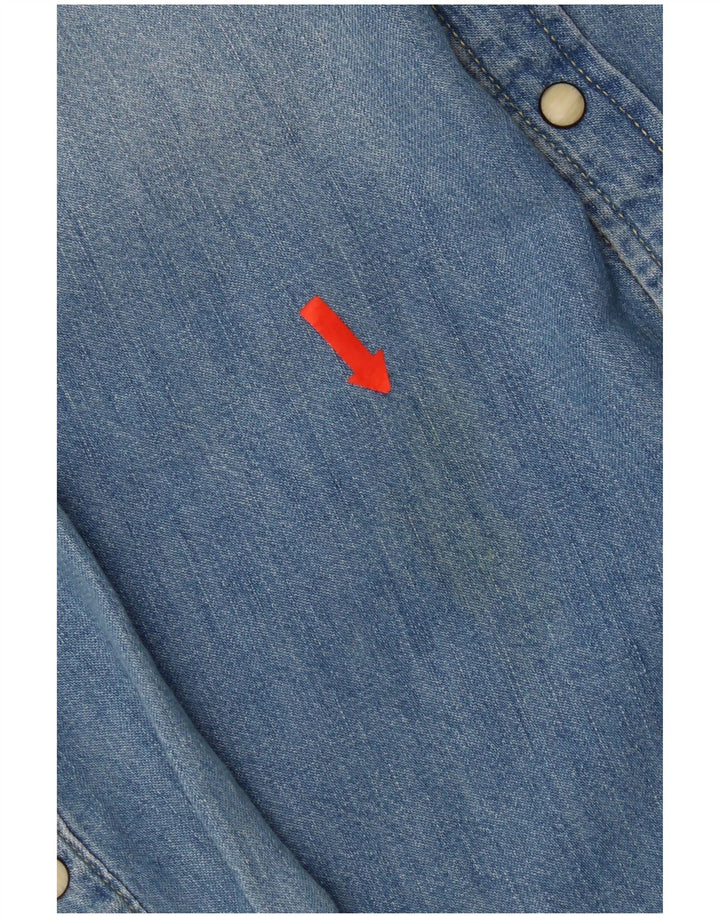 Cămașă Lee pentru bărbați, slim, din denim, mare, albastru, bumbac