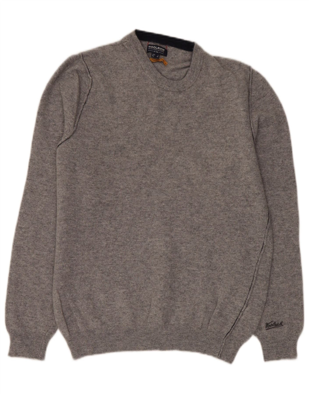 Woolrich Pulover cu gât roșu pentru femei UK 16 Lână mare, gri