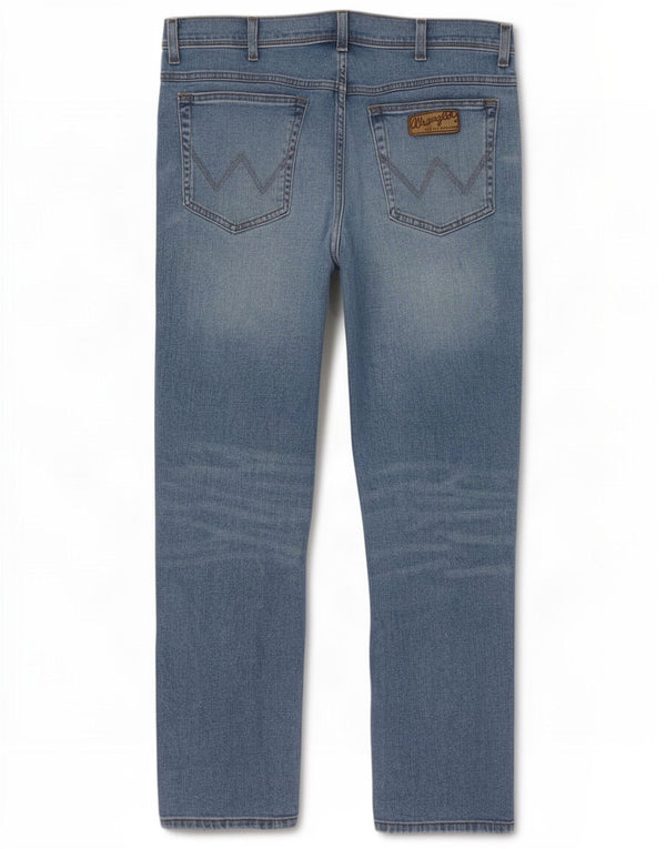 Blugi drepte stretch pentru bărbați Wrangler Texas W38 L30 bumbac albastru