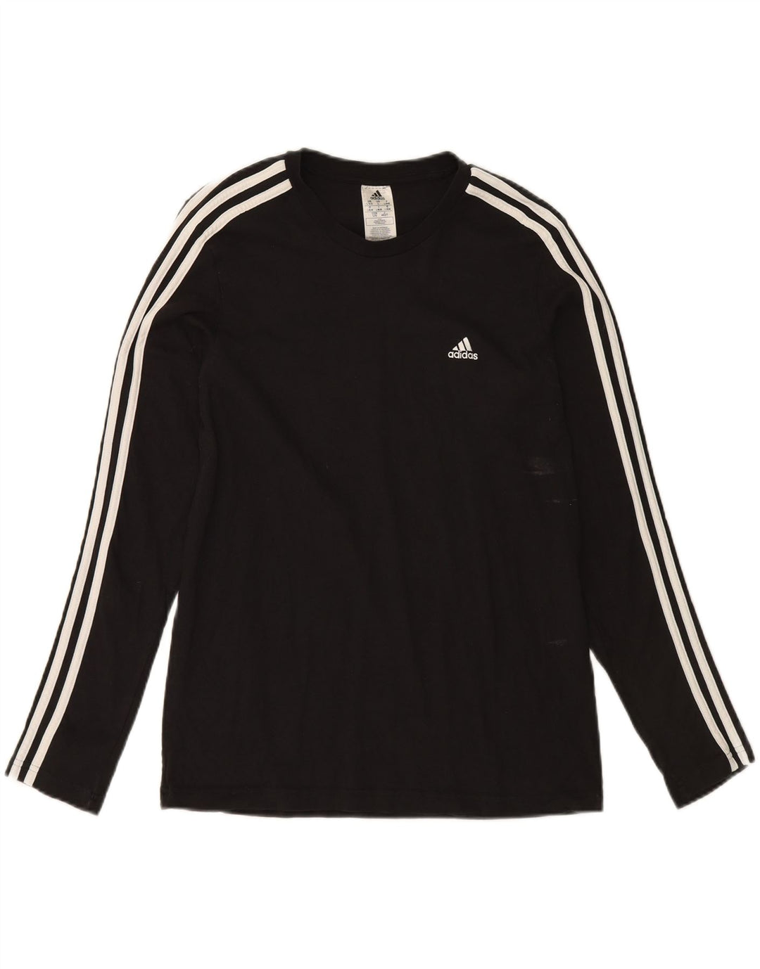 Top pentru femei ADIDAS cu mânecă lungă UK 16/18 mare, negru, bumbac