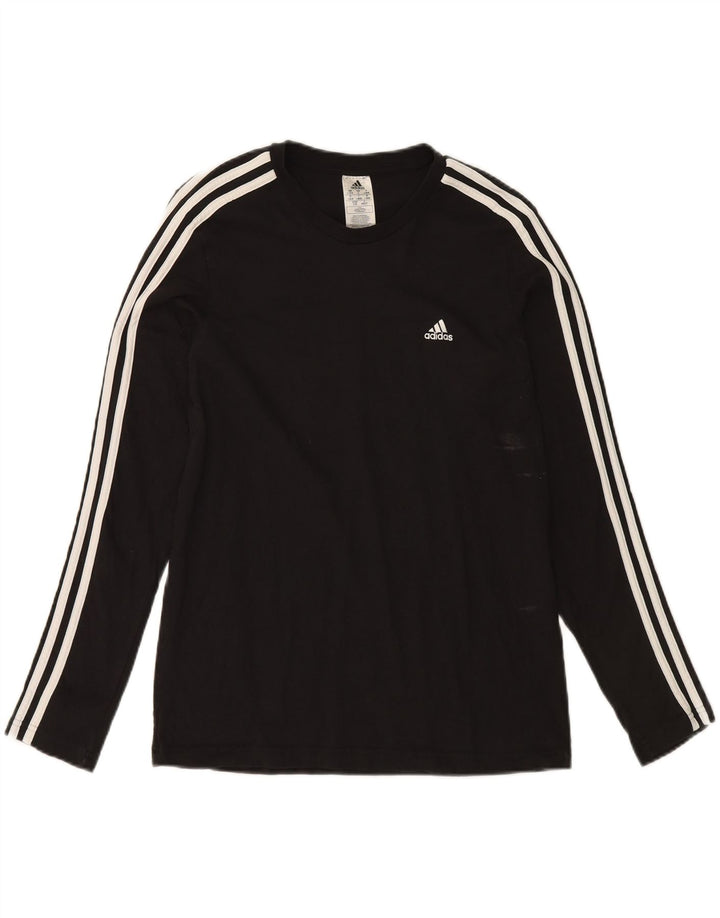 Top pentru femei ADIDAS cu mânecă lungă UK 16/18 mare, negru, bumbac
