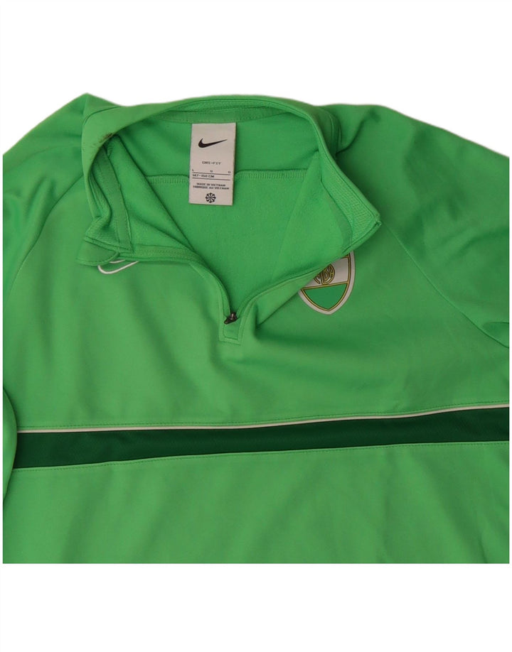 Nike băieți Alba Roma Zip Neck Pullover Trening Top 12-13 ani mare verde