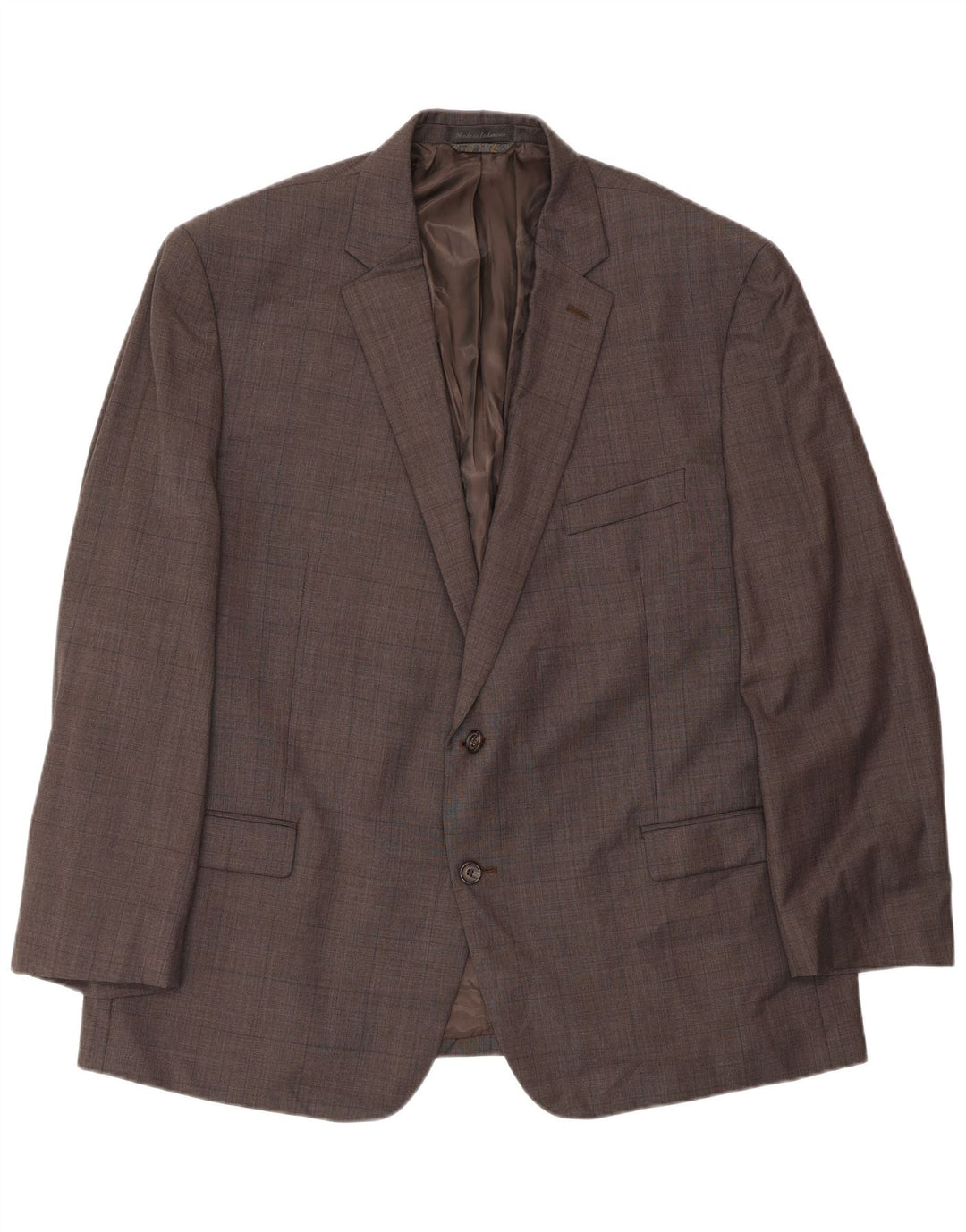 Jachetă pentru bărbați Ralph Lauren, cu 2 nasturi, UK 48 3XL Lână cu check maro