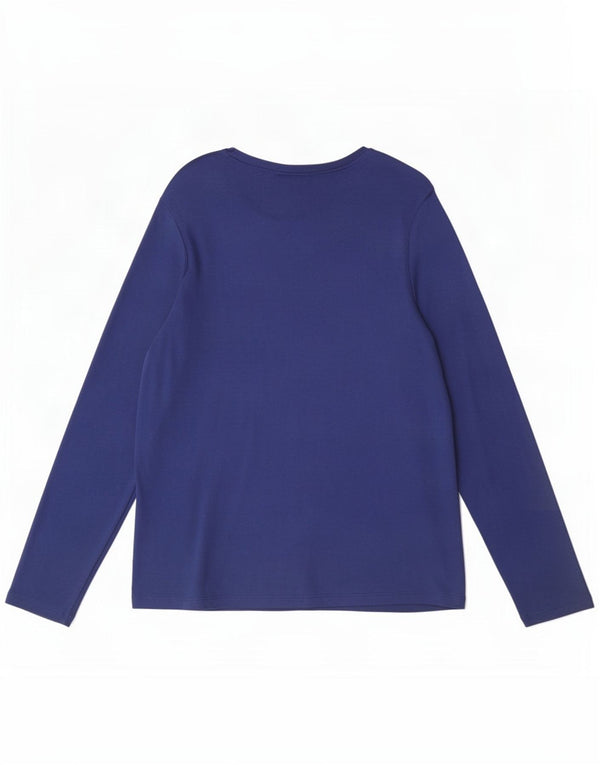 Marks & Spencer Top grafic pentru femei cu mânecă lungă UK 22 3XL Bleumarin Floral