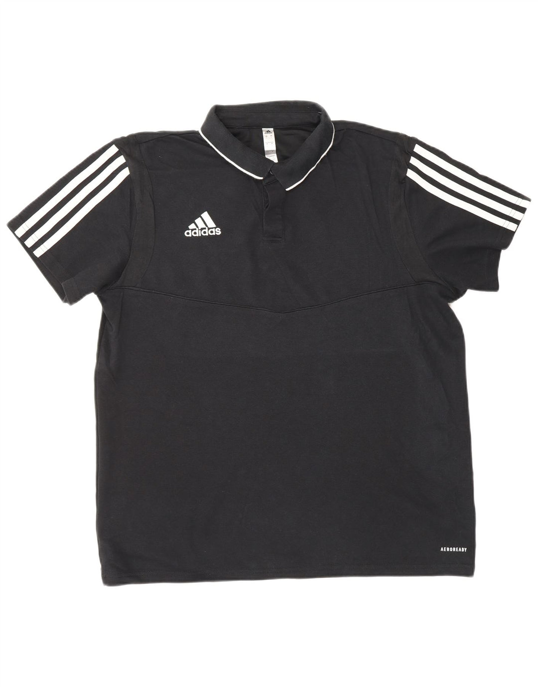 Tricou polo ADIDAS Aeroready pentru bărbați, bumbac negru mare