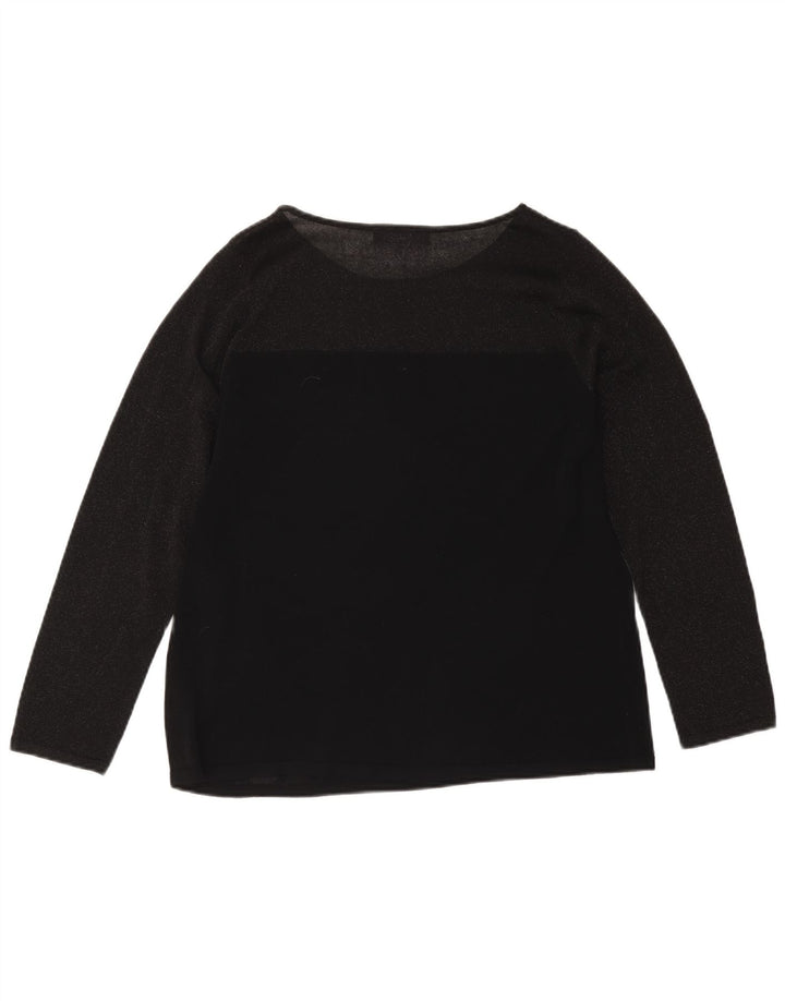 Top pentru femei Marks & Spencer cu mânecă lungă UK 18 XL, viscoză neagră