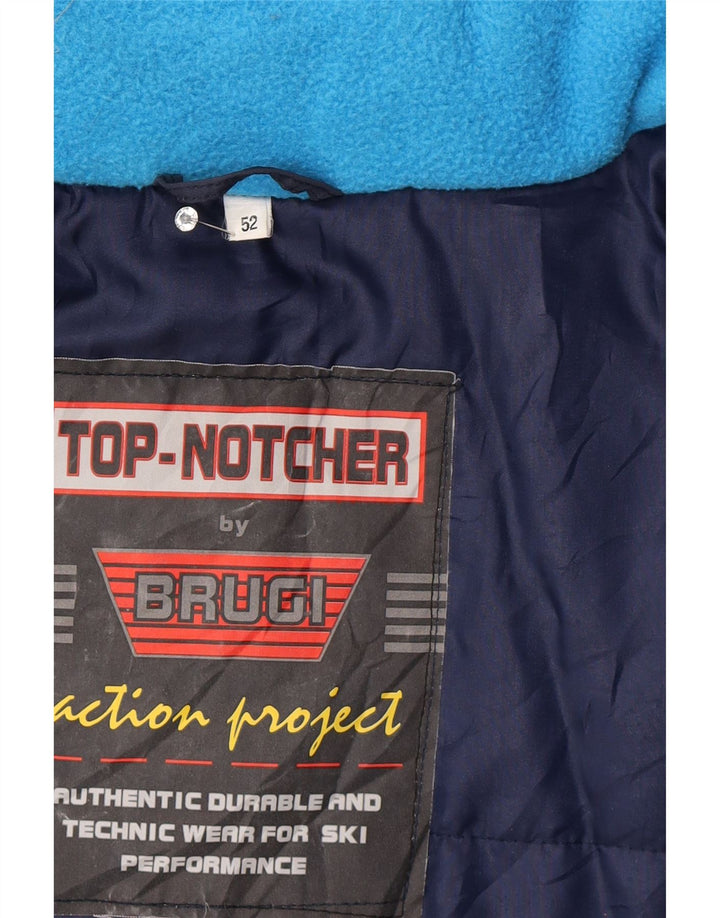 Jachetă de schi pentru bărbați cu glugă Brugi IT 52 XL bleumarin din poliamidă color bloc