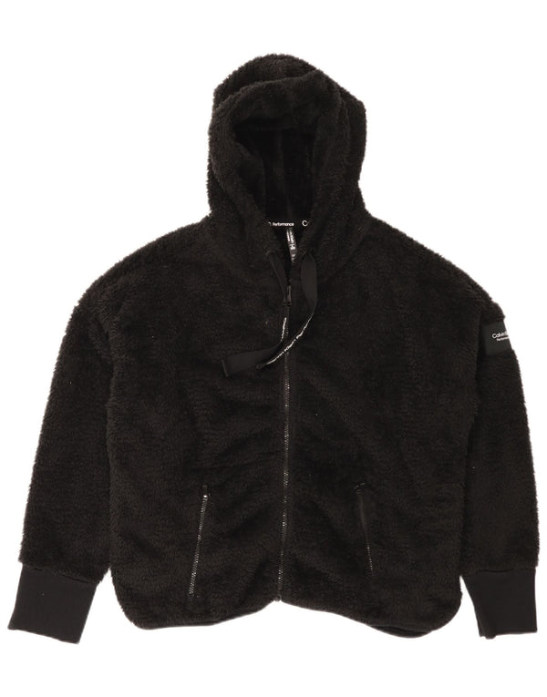 Jachetă din lână supradimensionată pentru femei Calvin Klein, UK 18 XL, poliester negru