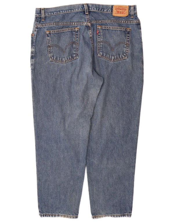 Blugi conici cu talie înaltă LEVI'S 550 pentru femei US 18 2XL W36 L29 Albastru