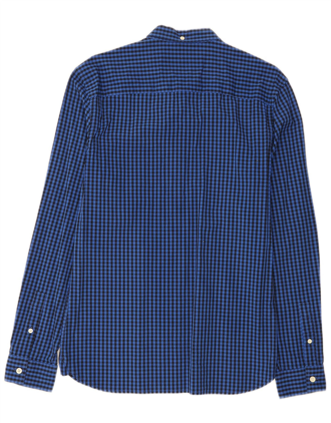 Cămașă pentru bărbați Lyle & Scott Slim Fit Bumbac Vichy, albastru mediu
