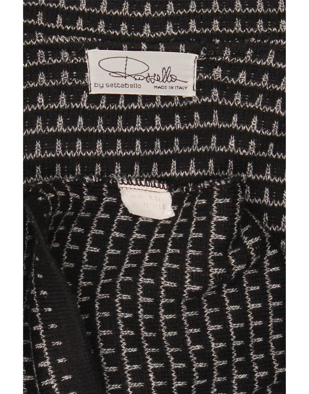 Pulover cardigan pentru bărbați Settebello XL, acrilic cu carouri negre
