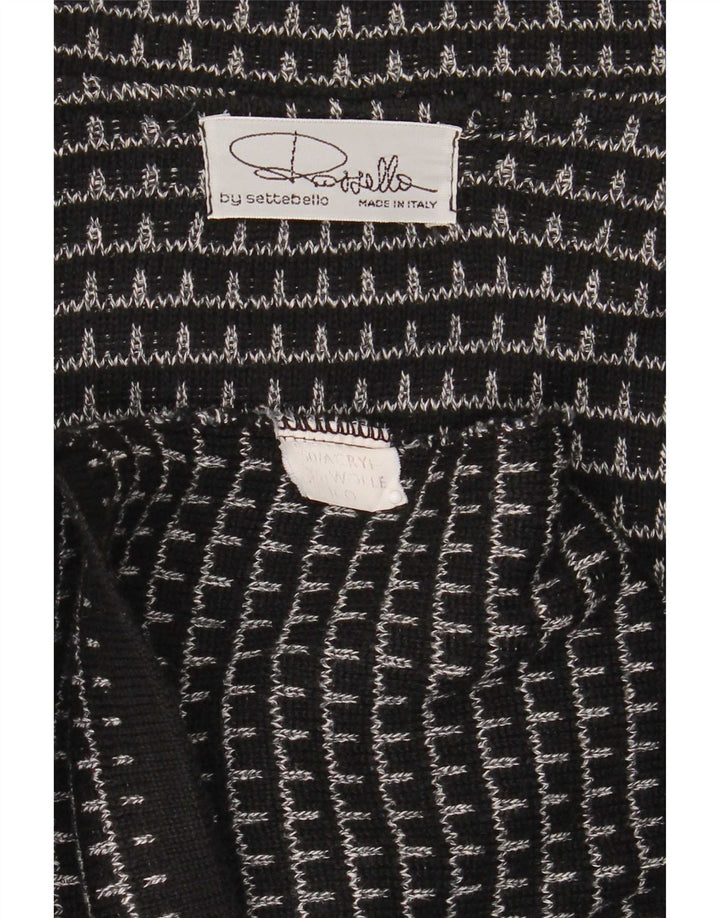 Pulover cardigan pentru bărbați Settebello XL, acrilic cu carouri negre