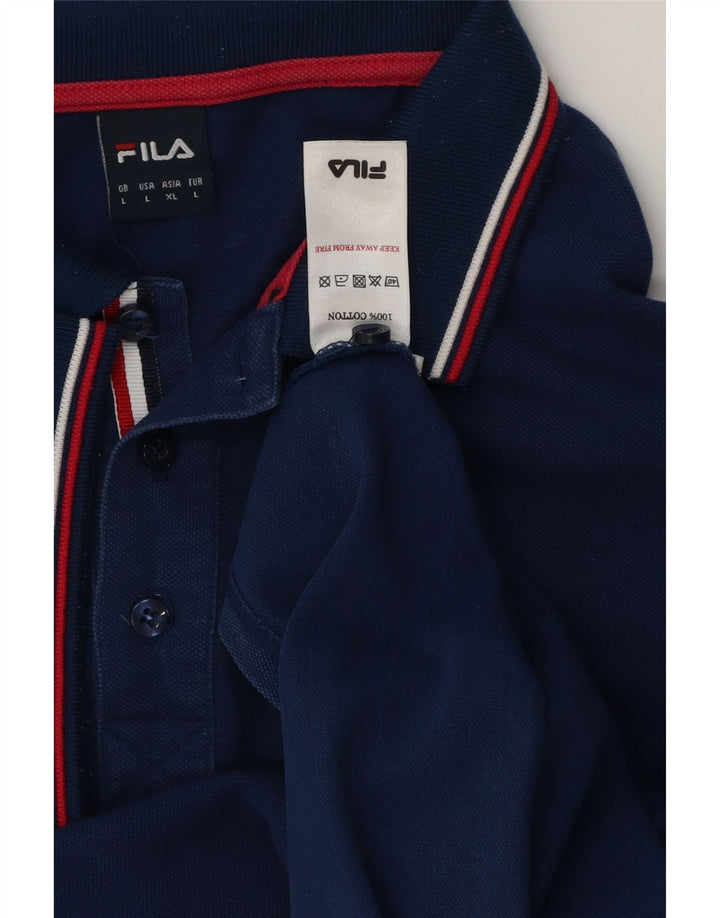 Cămașă polo pentru bărbați FILA, mare, bleumarin, bumbac