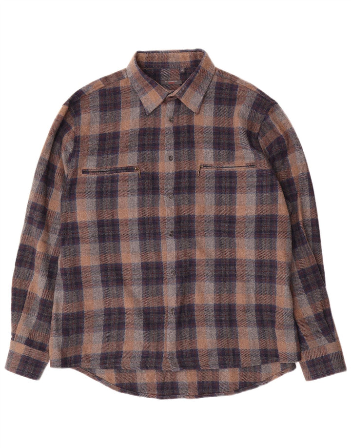 SEA BARRIER Cămașă pentru bărbați, XL, gri cu carouri acrilice