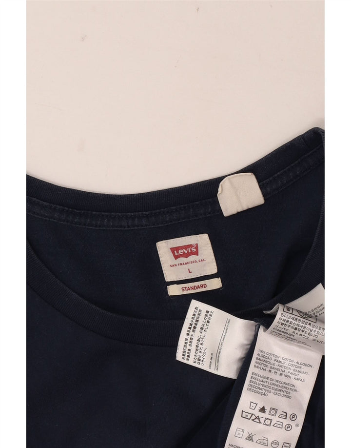 Tricou standard pentru bărbați Levi's Top mare din bumbac bleumarin