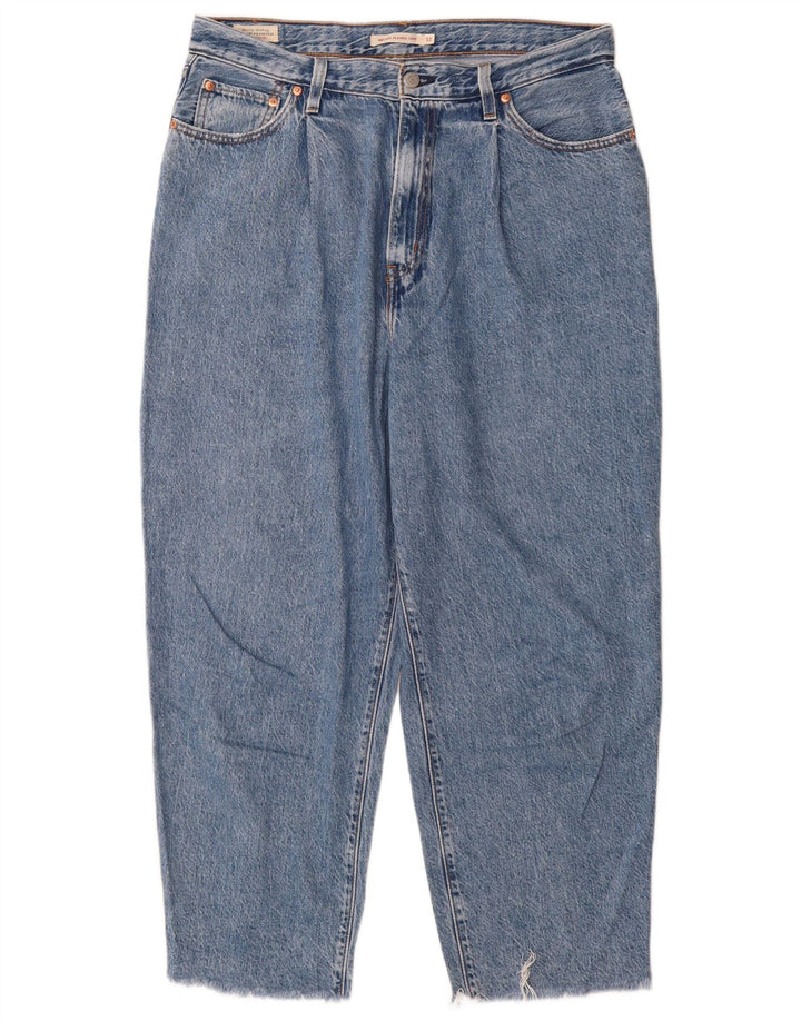 Blugi tăiați Levi's Ribcage pentru femei W32 L27 Bumbac albastru