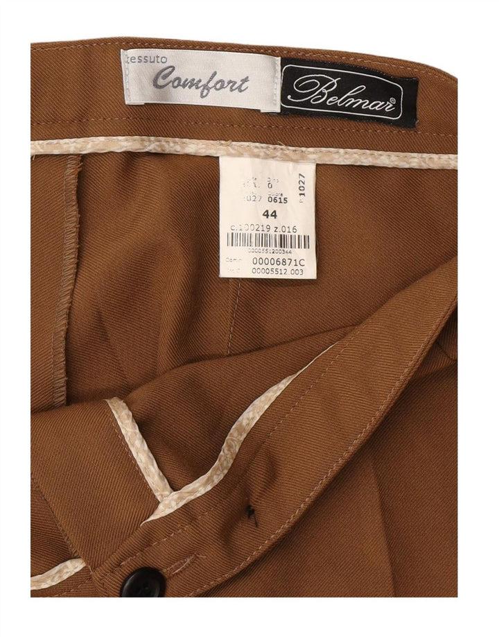 BELMAR Womens Straight Suit Trousers IT 44 Medium W30 L31 Brown Wool