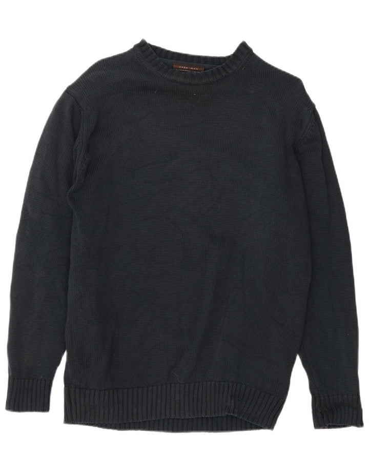 Pulover pentru bărbați Zara, cu decolteu, XL, negru