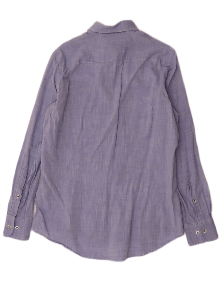 FRED PERRY Cămașă Slim Fit pentru bărbați, bumbac albastru mic