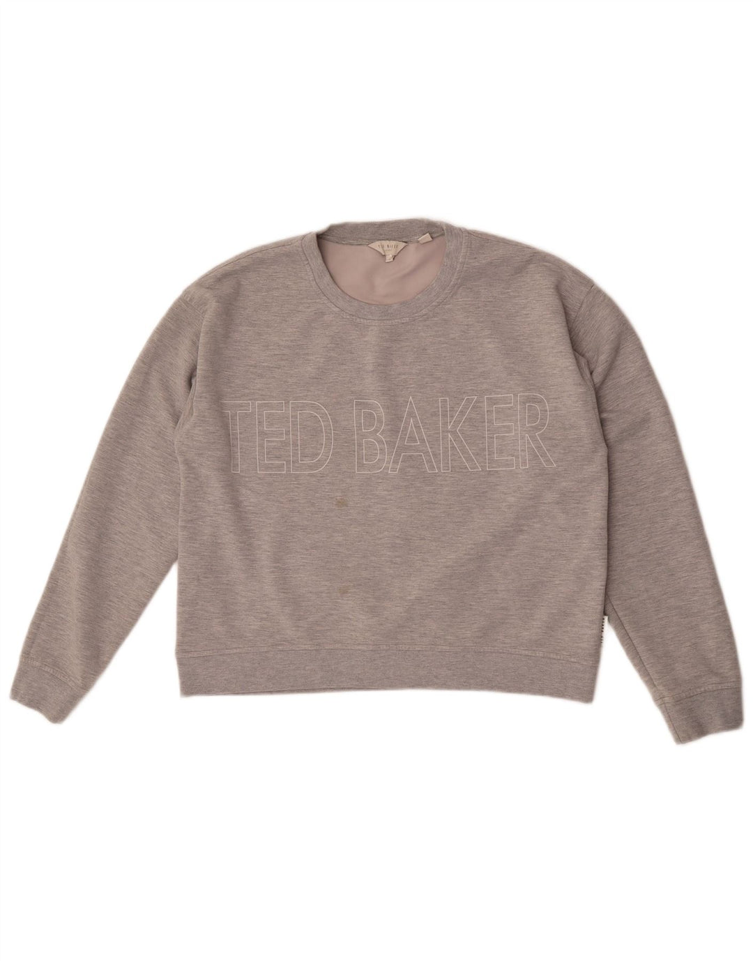 Pulover cu grafic pentru femei Ted Baker Mărimea 4 mare, gri cu pete