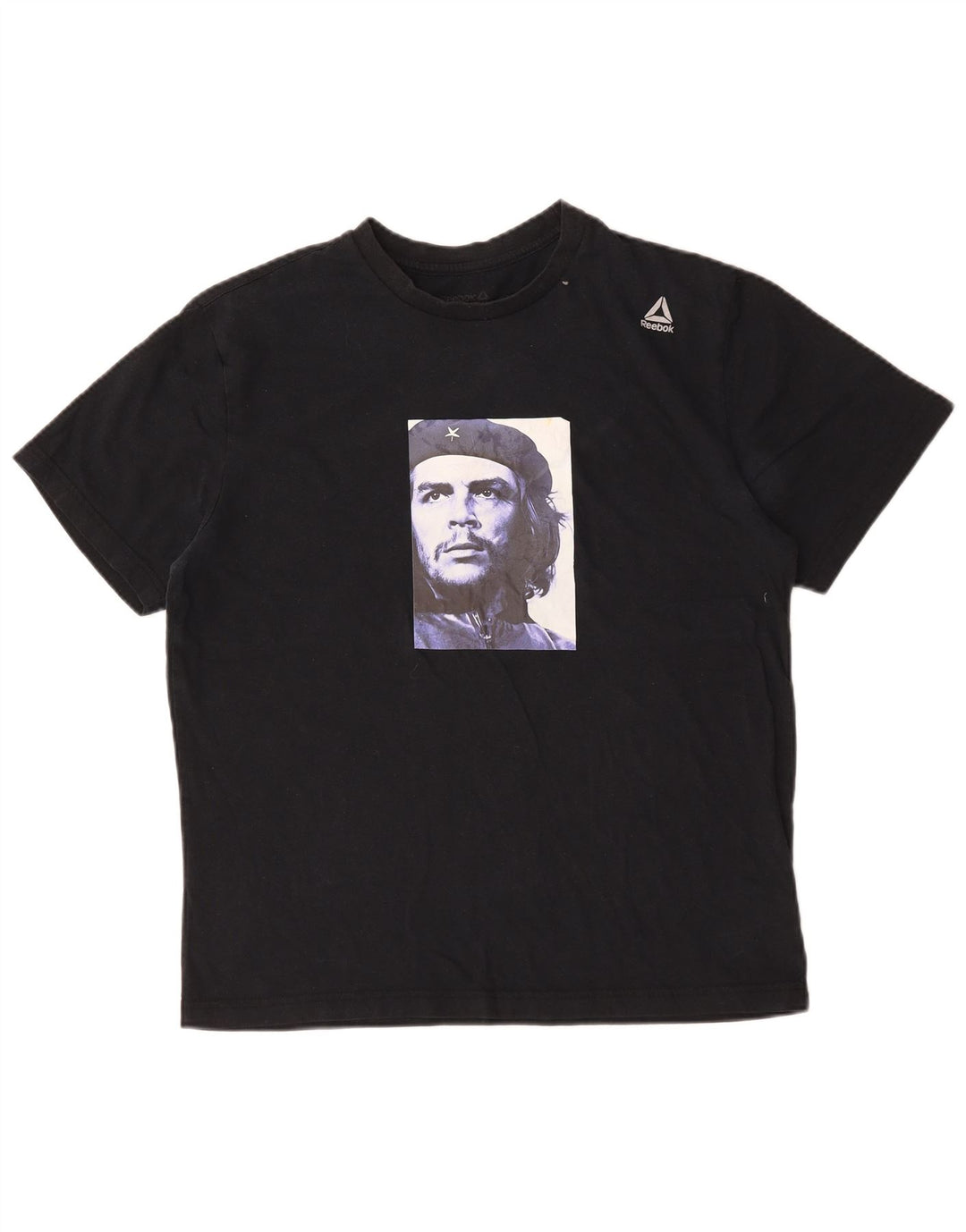 Tricou grafic Reebok pentru bărbați Top mare din bumbac negru